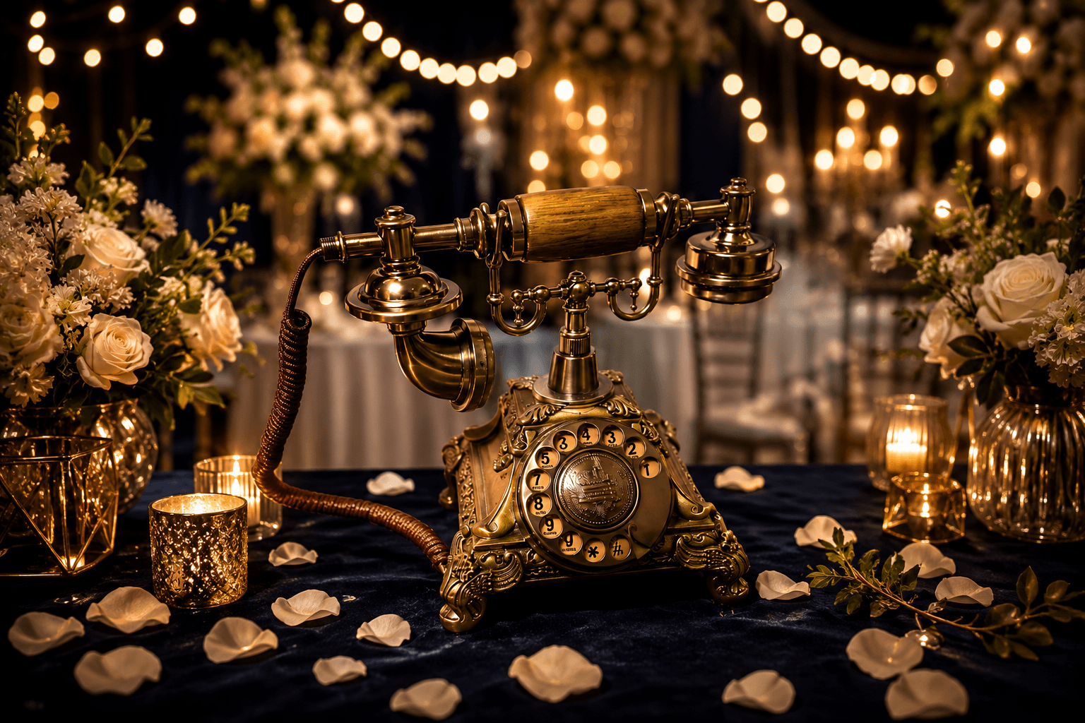 Livre d'or audio - téléphone rétro vintage pour messages vocaux des invités au mariage - MG Events